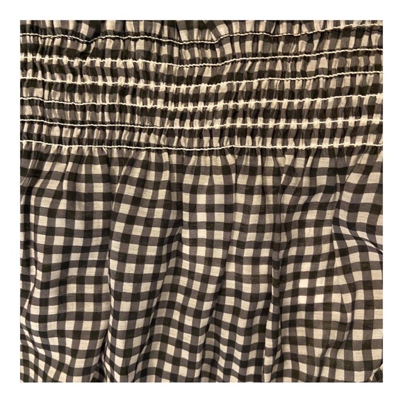 Levi’s Sheer Smocked Gingham Top NWT - Picture 3 of 7
